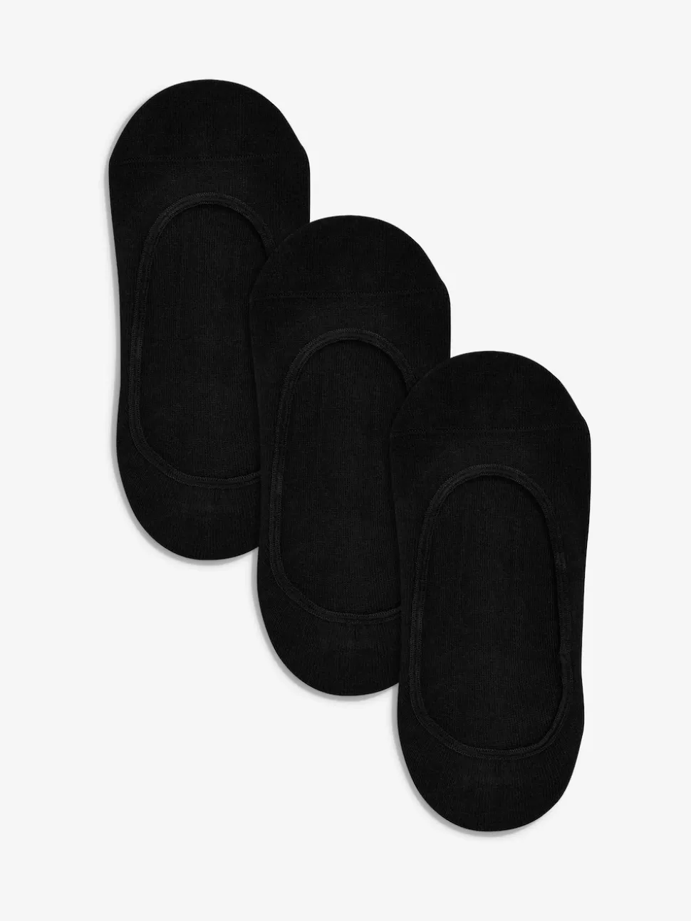 Black Low Cut Invisible Footsie Socks 3 Pack