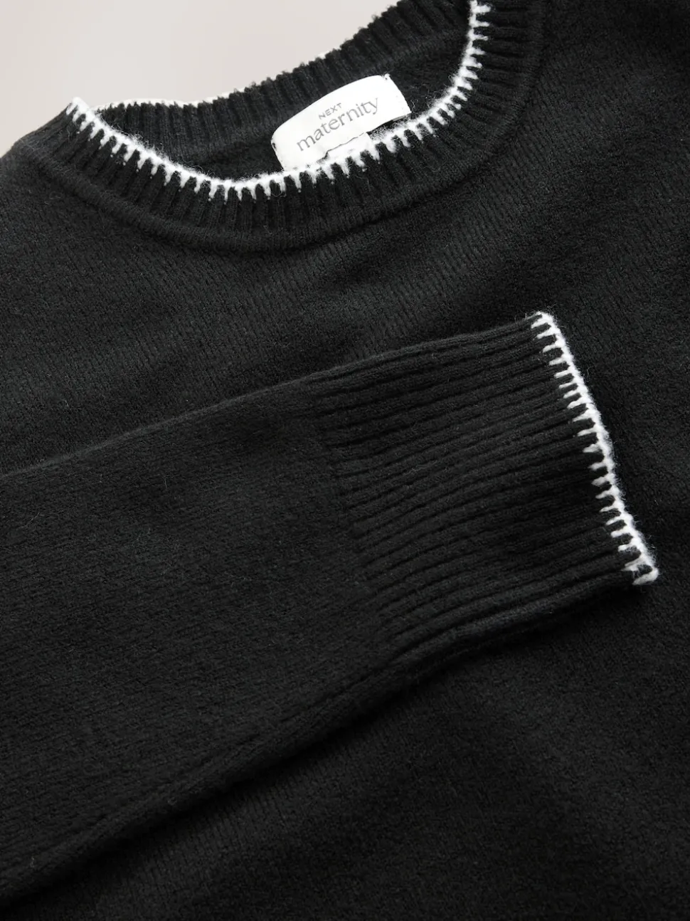 Black Maternity Knitted Nursing Jumper