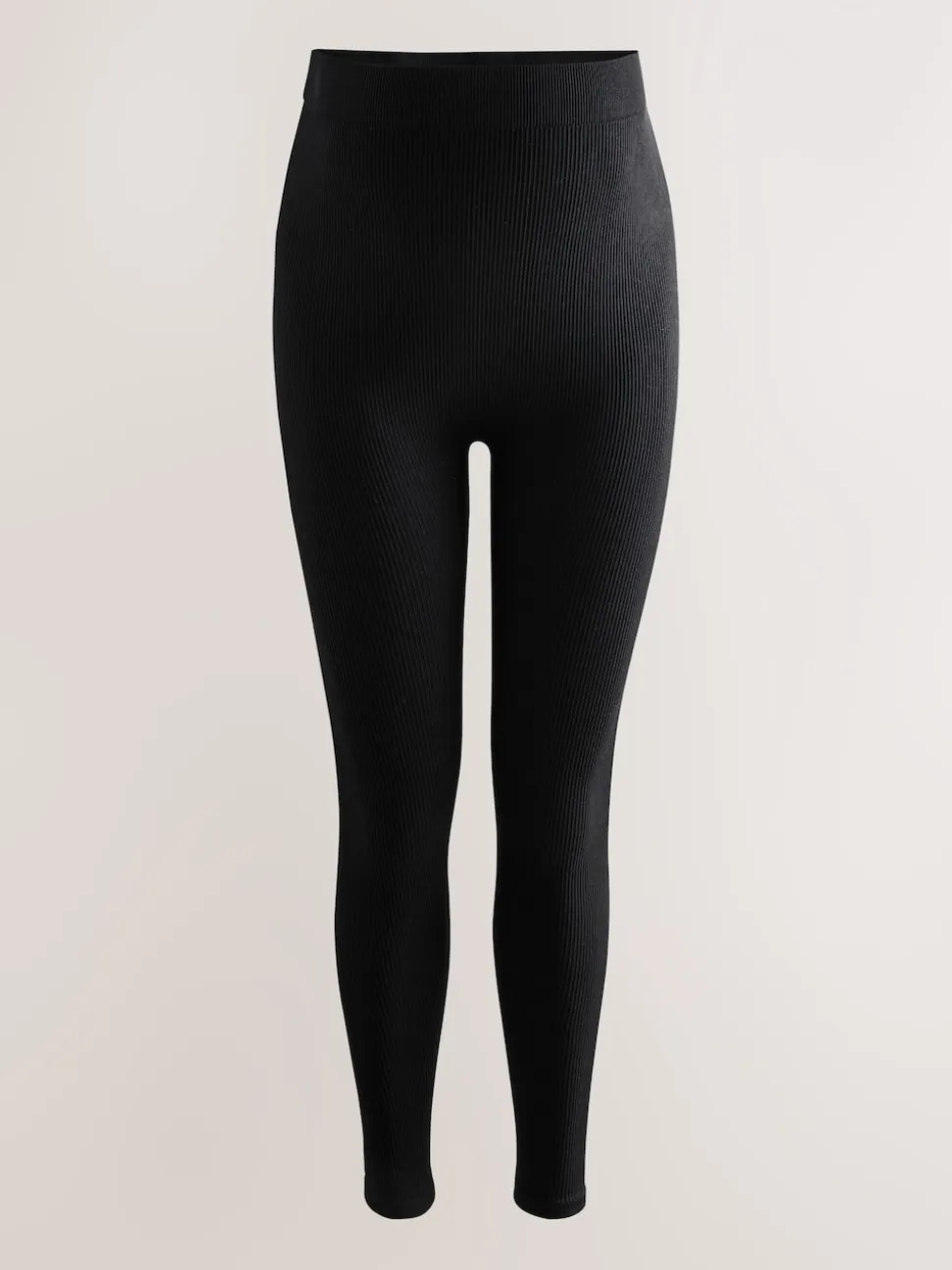 Black Maternity Ribbed Seamless Leggings