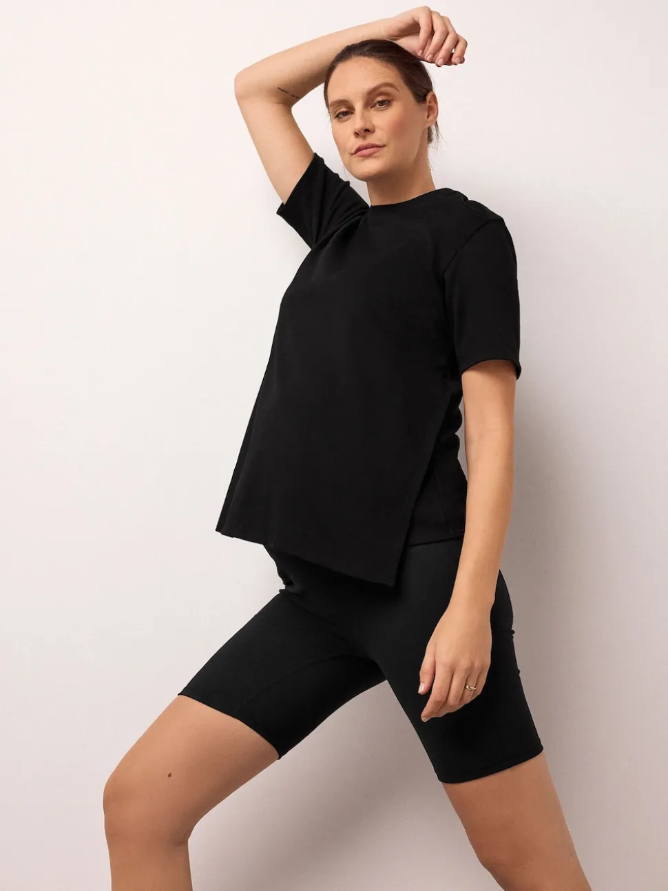 Black Maternity Sports Shorts