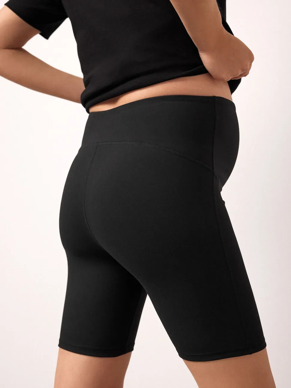 Black Maternity Sports Shorts