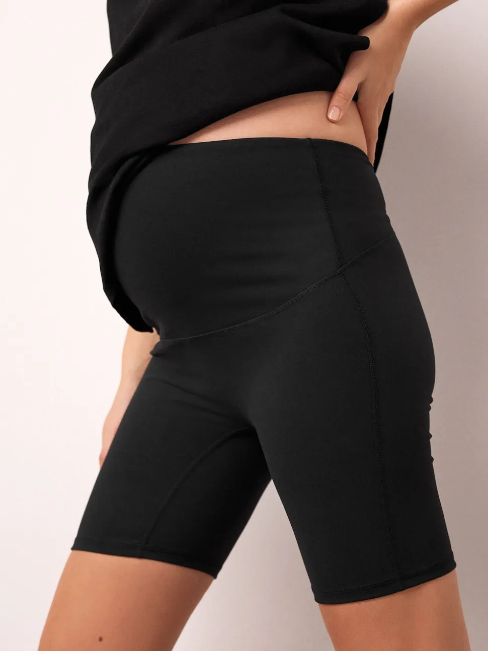 Black Maternity Sports Shorts