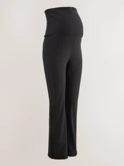 Black Maternity Yoga Flare Leggings
