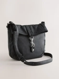 Black Messenger Cross-Body Bag