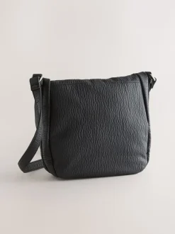 Black Messenger Cross-Body Bag