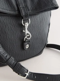Black Messenger Cross-Body Bag