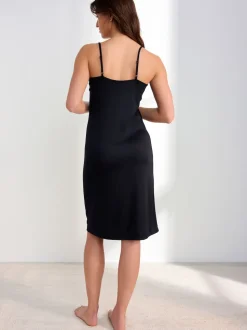 Black Microfibre Comfort Slip