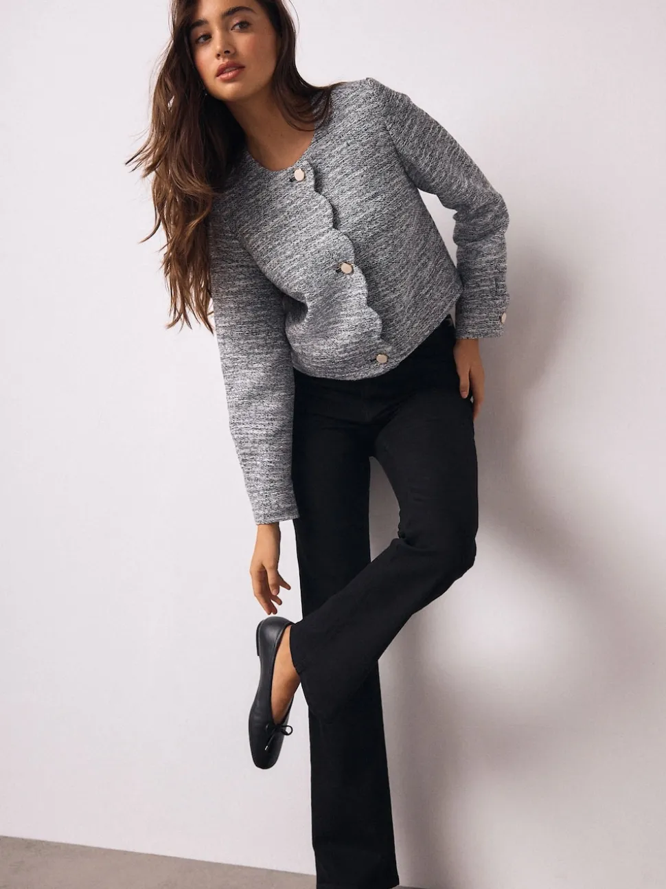 Black Mid Rise Stretch Bootcut Jeans