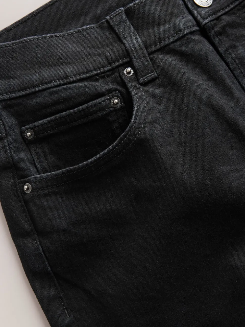 Black Mid Rise Stretch Bootcut Jeans