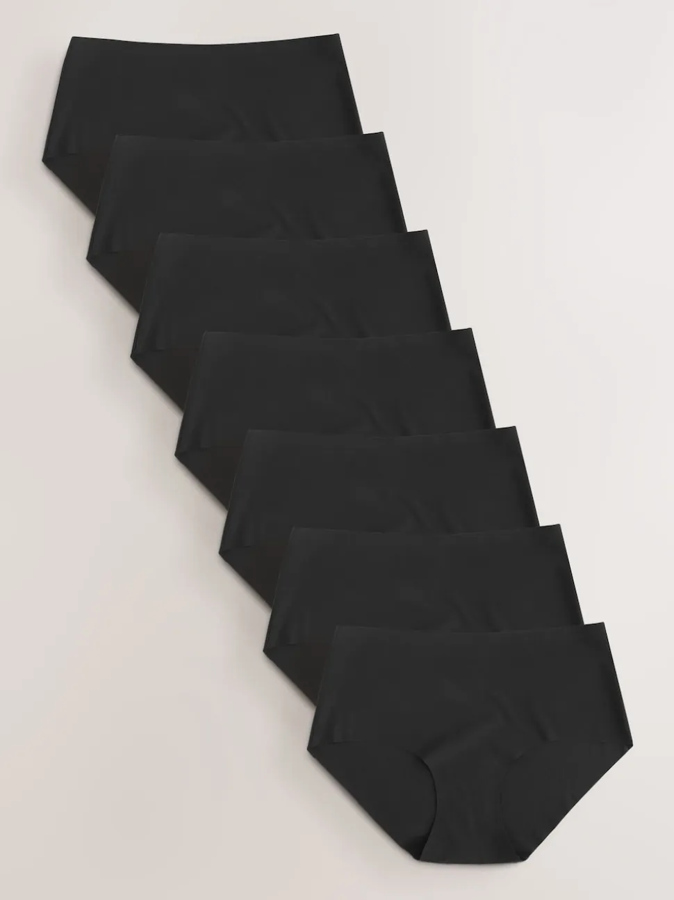Black Midi No VPL Comfort Knickers 7 Pack