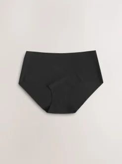 Black Midi No VPL Comfort Knickers 7 Pack