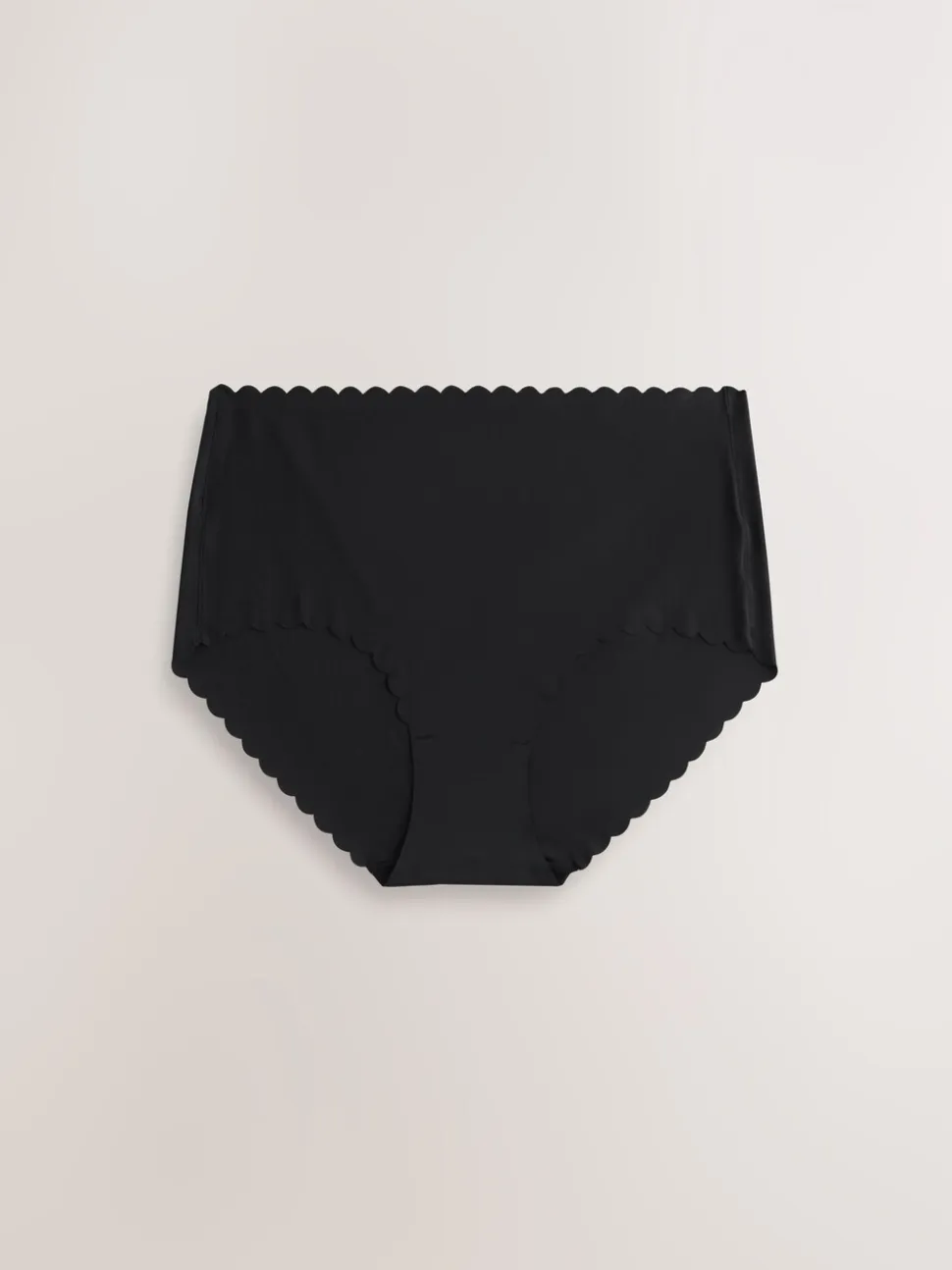 Black Midi No VPL Scallop Knickers 3 Pack