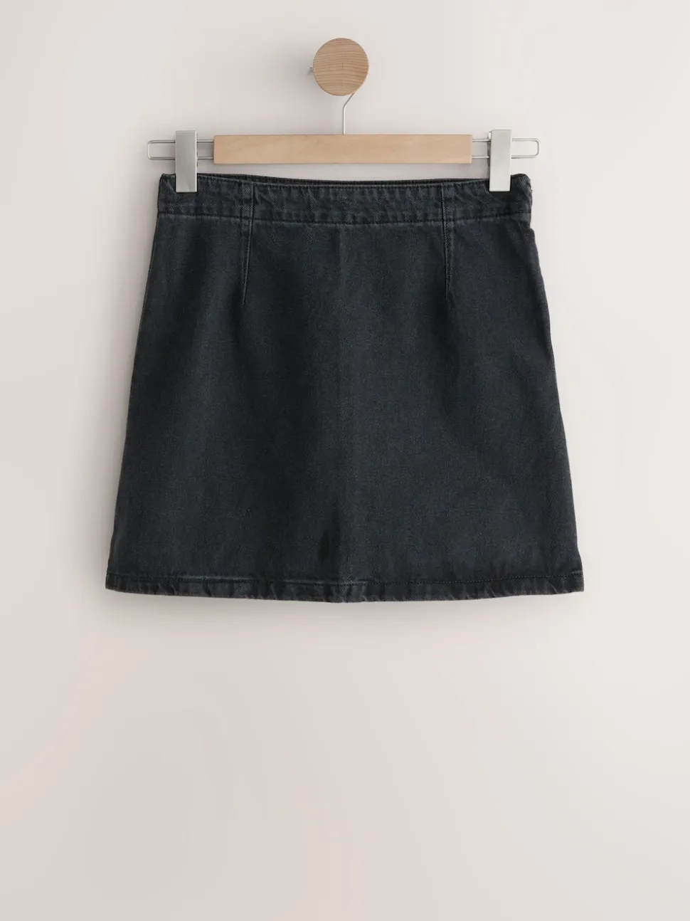 Black Mini Denim Skirt
