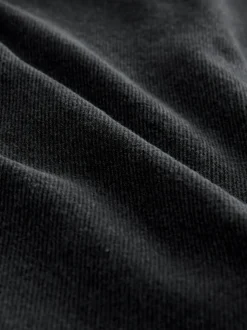 Black Mini Hourglass Denim Skirt
