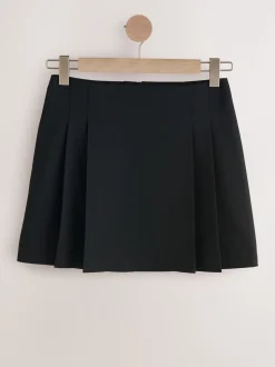 Black Mini Pleated Skirt
