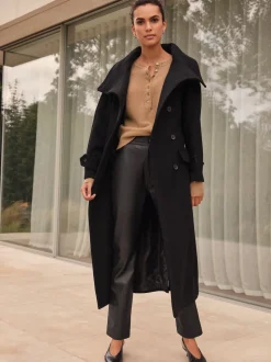 Black N. Premium Funnel Coat