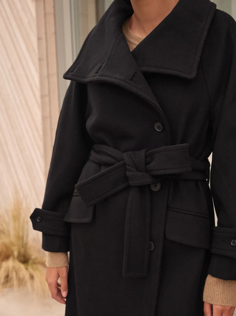 Black N. Premium Funnel Coat