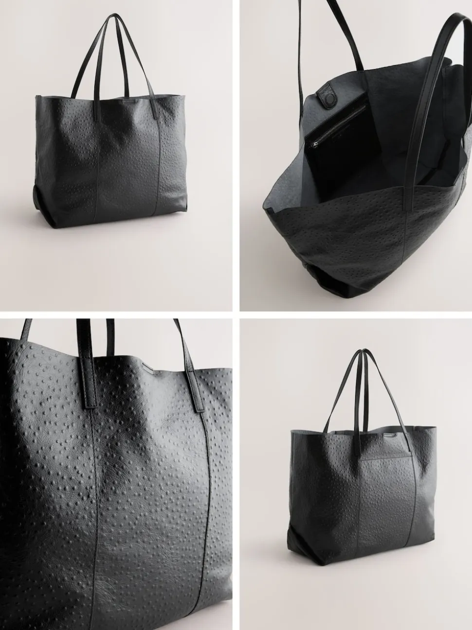 Black N. Premium Large Leather Shopper Bag