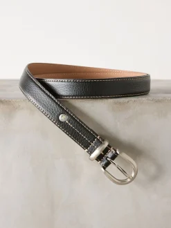 Black N. Premium Made In Italy Mid Width Belt