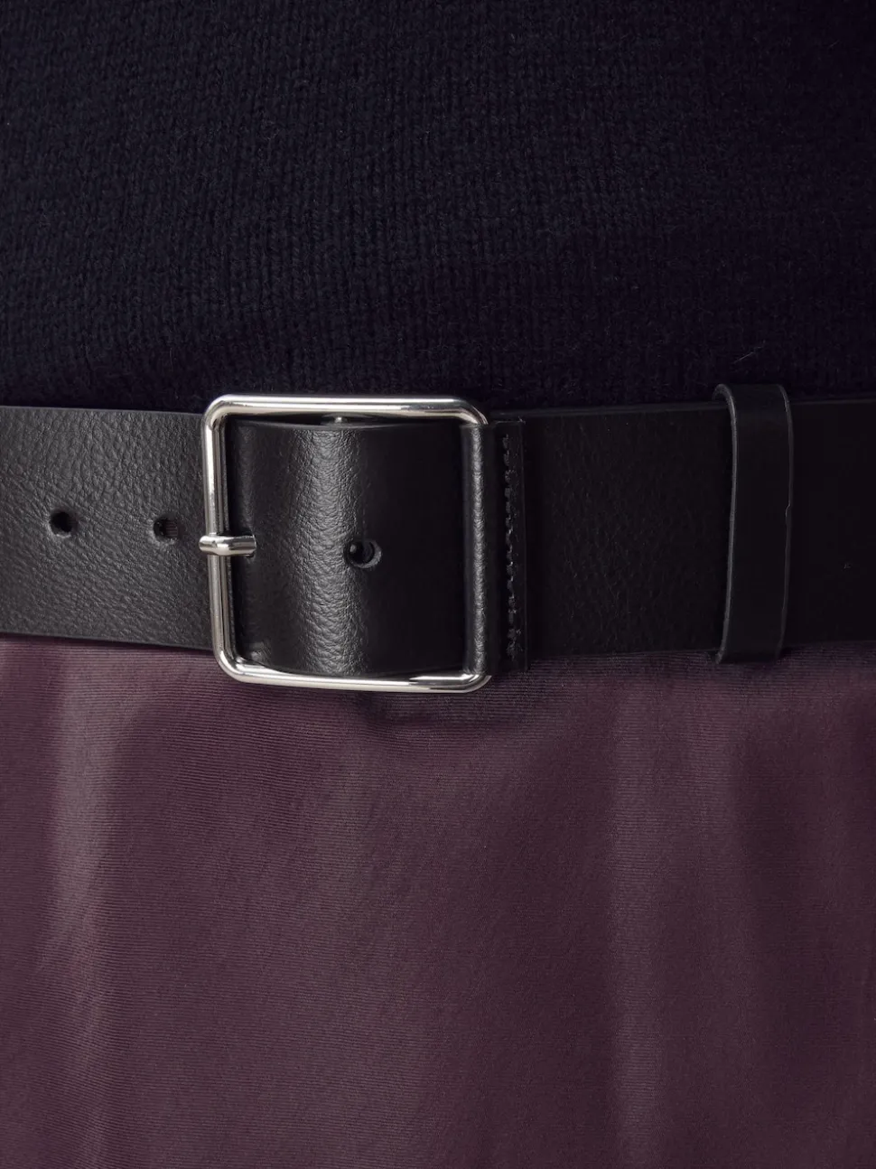 Black N. Premium Made In Italy Wide Leather Belt
