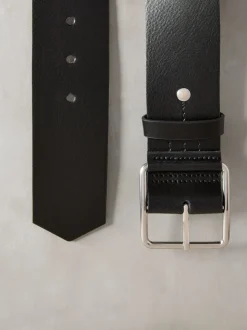 Black N. Premium Made In Italy Wide Leather Belt