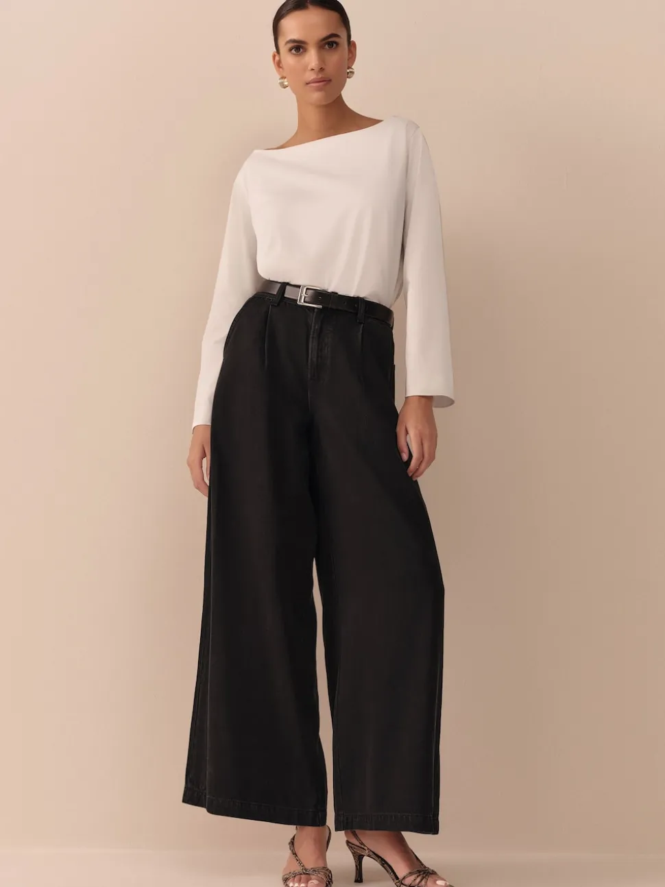 Black N. Premium Palazzo Wide Leg Jeans