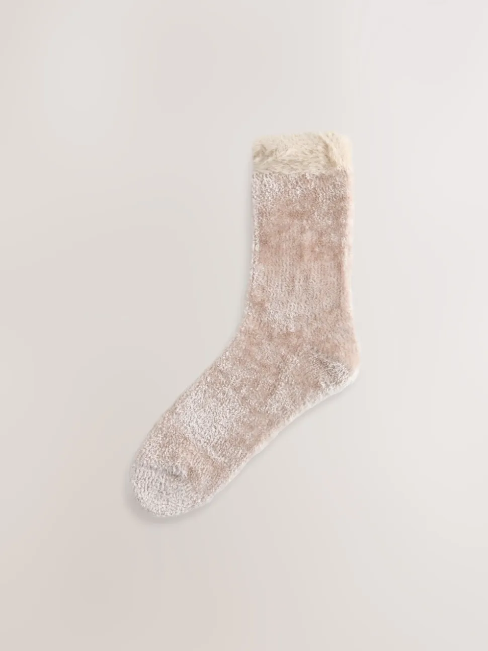 Black/ Neutral Velvet Cosy Socks 2 Pack