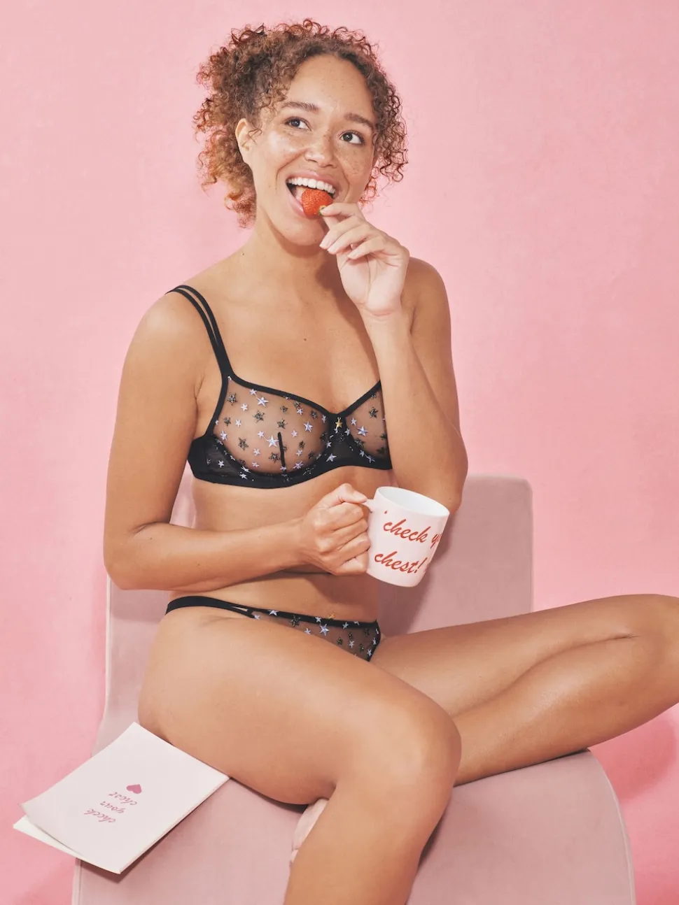Black Non Pad Balcony Embroidered CoppaFeel! Bra
