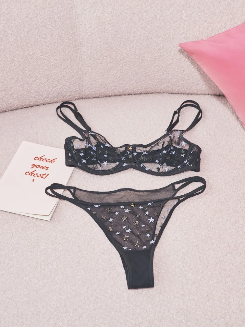 Black Non Pad Balcony Embroidered CoppaFeel! Bra