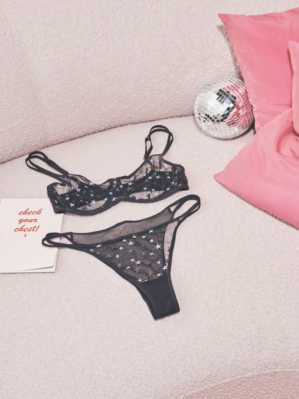 Black Non Pad Balcony Embroidered CoppaFeel! Bra