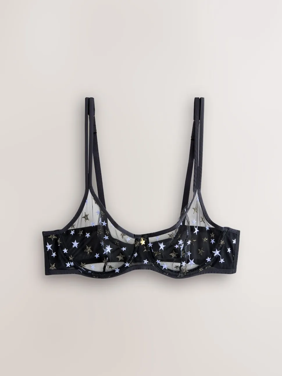Black Non Pad Balcony Embroidered CoppaFeel! Bra