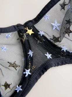 Black Non Pad Balcony Embroidered CoppaFeel! Bra