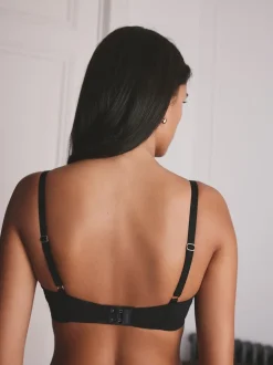 Black Non Pad Balcony Premium Embroidery Bra