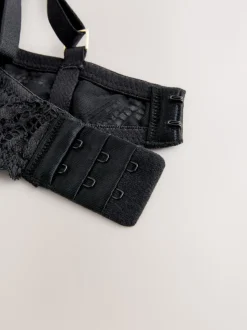 Black Non Pad Plunge Lace Ultimate Comfort Bra