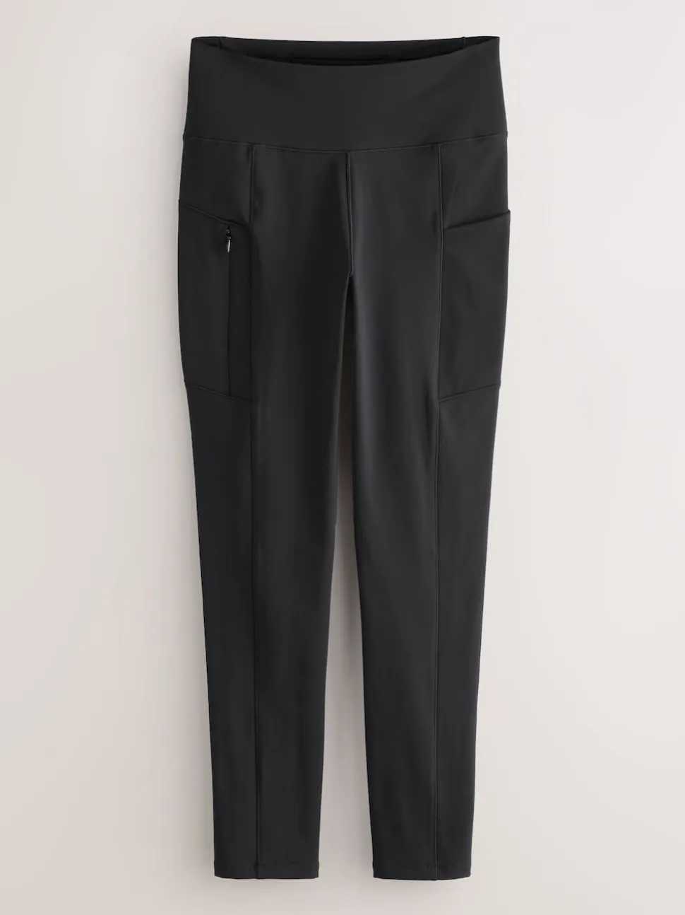 Black Outdoor Fleece Lined Warm Handle Leggings