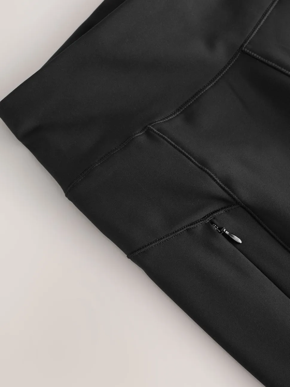 Black Outdoor Fleece Lined Warm Handle Leggings