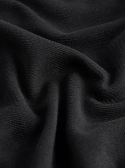 Black Oversized Relaxed Fit Boxy Heavyweight Crew Neck T-Shirt