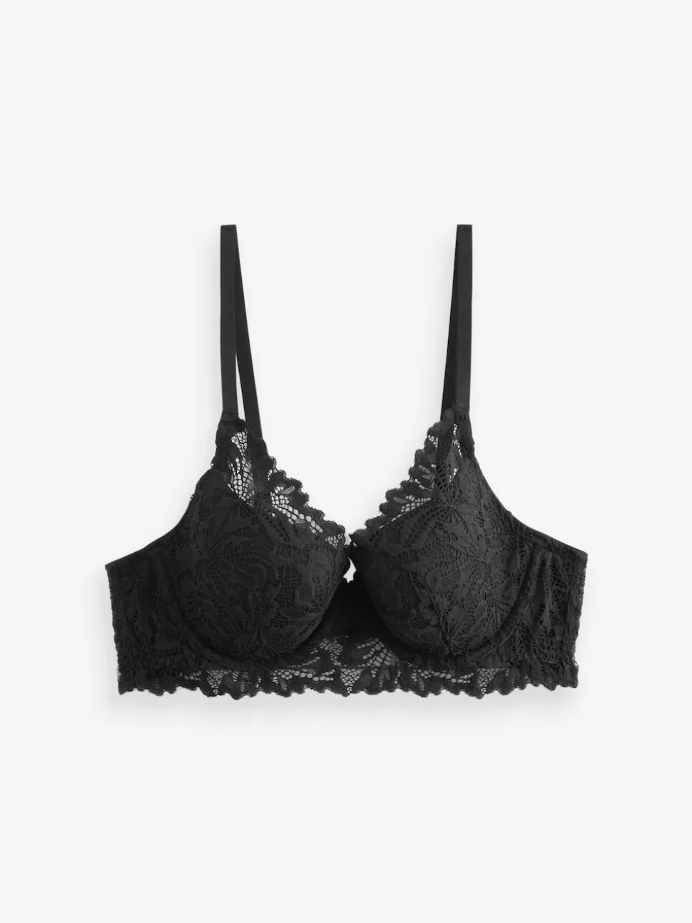 Black Pad Balcony Lace Ultimate Comfort Bra