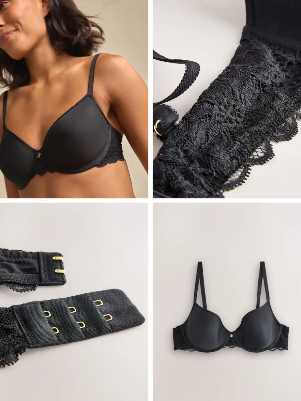 Black Pad Full Cup Premium Ultimate Comfort Lightweight Breathable T-Shirt Bra