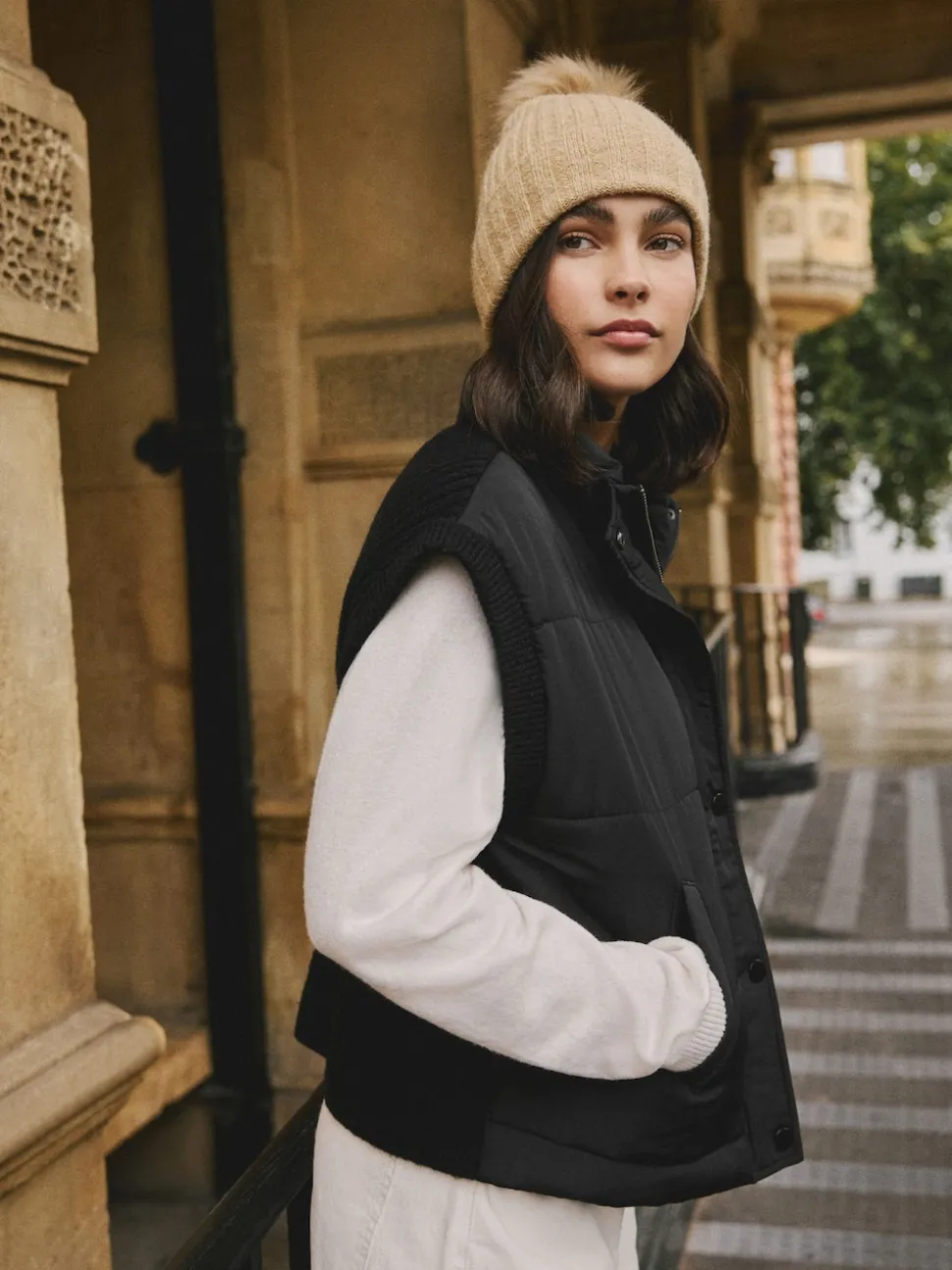 Black Padded Gilet