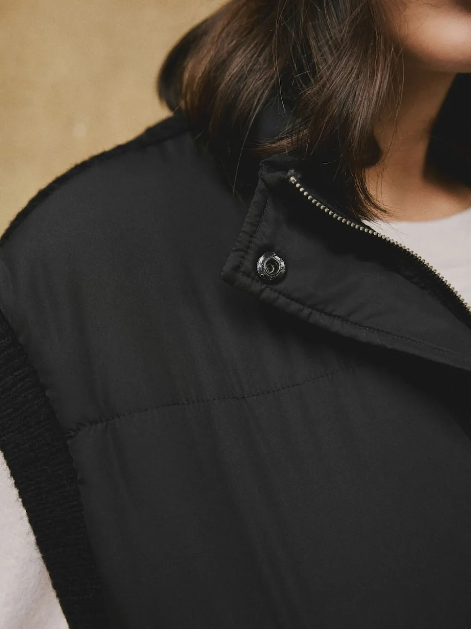 Black Padded Gilet