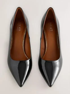 Black Patent Standard/Wide Fit Forever Comfort® Point Toe Court Heels