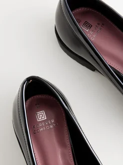 Black Patent Tassel Hardware Detail Loafers