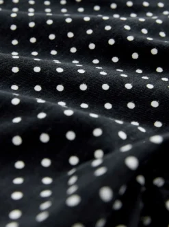 Black Polka Dot Straight Leg Jeans