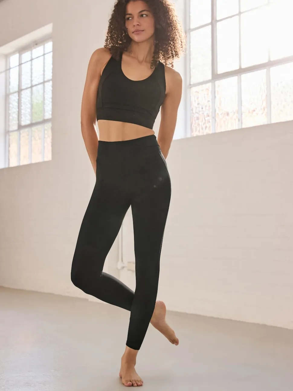 Black Power Active Sports Leggings with Pocket