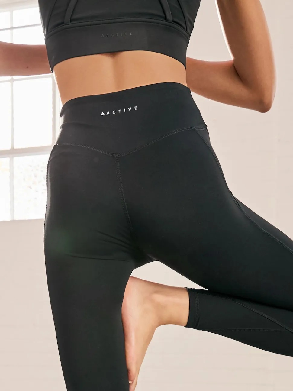 Black Power Active Sports Leggings with Pocket