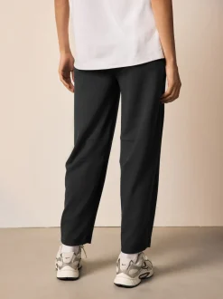 Black Premium Heavyweight Slinky Barrel Leg Joggers