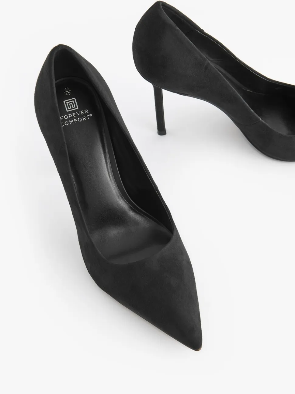 Black Premium Point Toe Court Shoes