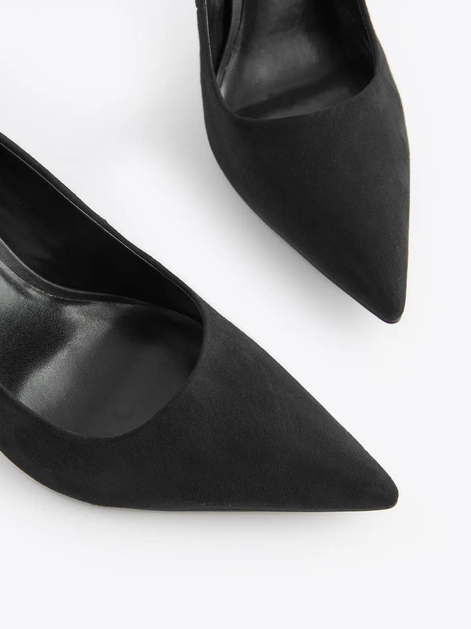 Black Premium Point Toe Court Shoes