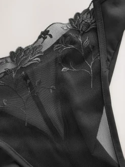 Black Premium Swiss Floral Embroidery Knickers